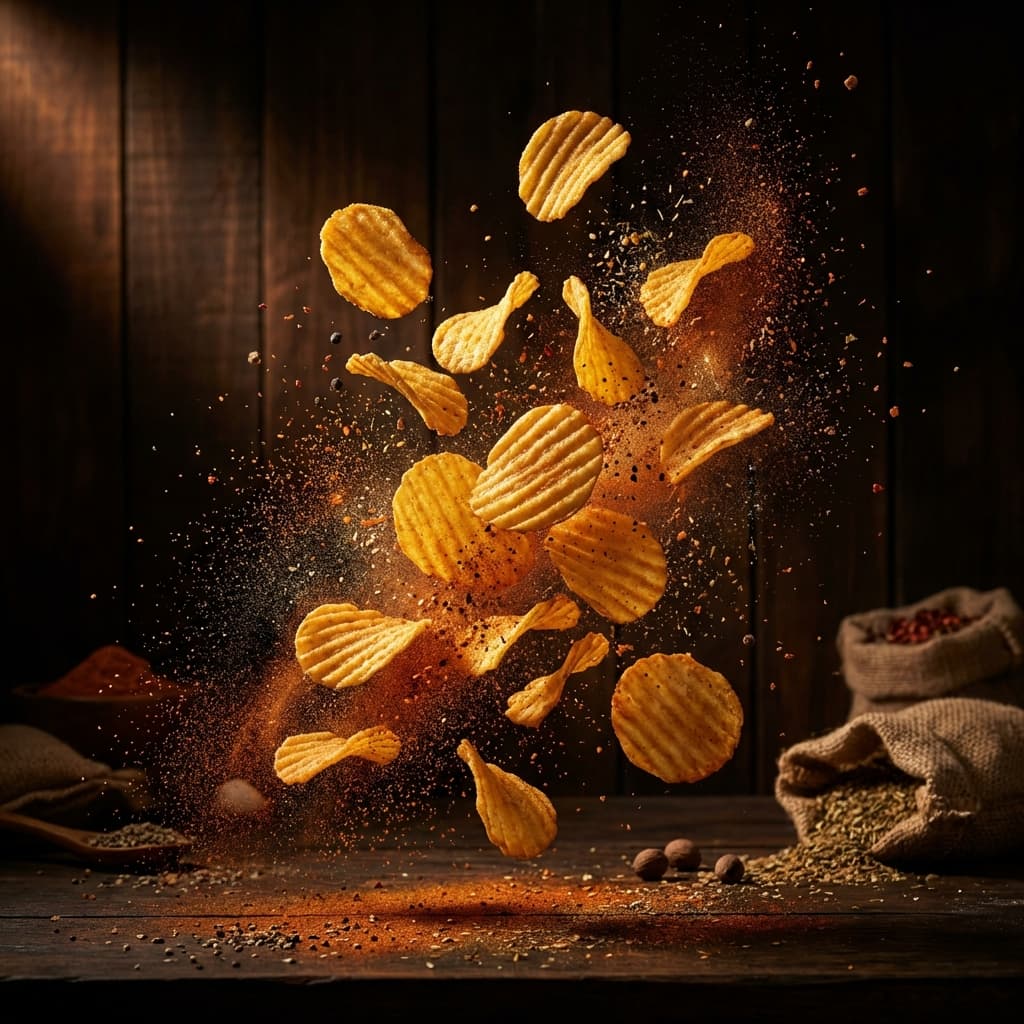 Flying chips with spices